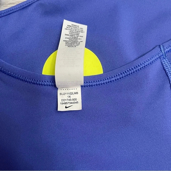 Nike Swoosh Plus Size Blue Racer Back Medium Support Sports Bra Women’s size 1XL - Picture 10 of 10